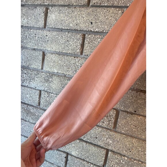 Princess Polly Mauve Long Sleeve Smocked Tie-Front Crop Top Size 6 AU/UK 10 - Picture 4 of 5